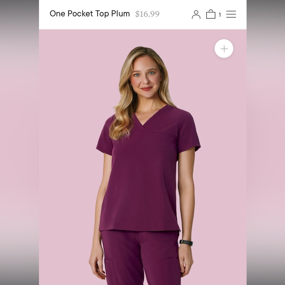 Mandala scrubs in plum color